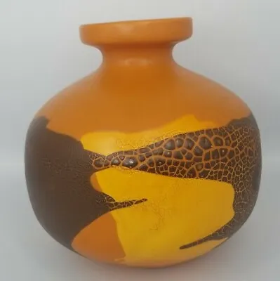 Buy Vintage Royal Haeger Marigold Agate Earth Wrap Glaze Vase MCM B16 • 46.28£