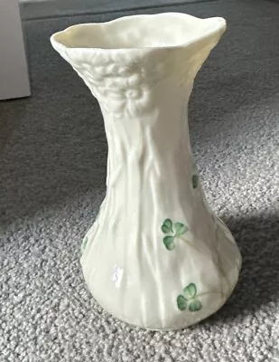 Buy Vintage Belleek Daisy Spill Porcelain Vase In Shamrock Pattern Made In Ireland • 5£