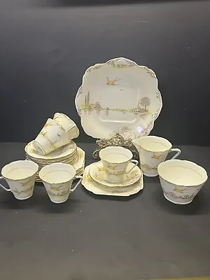 Buy Meadows Art Deco Grafton 5451  1930’s Bone China Tea Tea Set For 6 • 95£