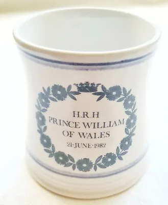Buy Collectible MUG Rye Pottery Vintage HRH Prince William Of Wales 1982 • 17£