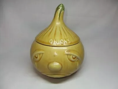 Buy Vintage Portugal Onion Face Shaped Kitchen Novelty Pottery Storage Jar Pot • 9.99£