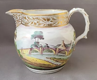 Buy New Hall Hand Painted Continuous Scene Jug 1815-20 Pat Preller Collection • 50£
