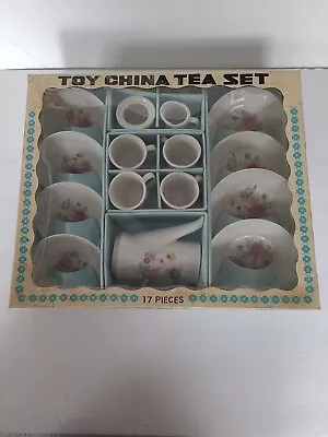 Buy Vintage 17 Piece Childs Toy Doll China Tea Set  Red Japan Service For Four • 15.17£
