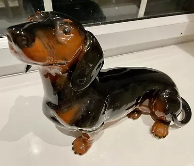 Buy Beswick Fireside Dogs Dachshund Black And Tan Huge Large Figurine Dog • 49.99£