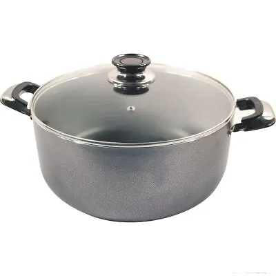 Buy 20/24/28/30cm Casserole Stockpot With Glass Lid NonStick Cooking Boiling Pot Pan • 16.99£