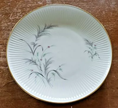Buy Thomas Rosenthal Luncheon Plate Pattern 7533 White Ribbed W/ Grey, Pink Florals • 8.53£