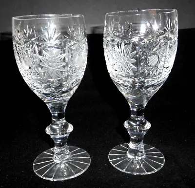 Buy Bohemian Czech Hand Cut Crystal Champagne 6  Wine Glasses 2 Pc. Replacements • 37.89£