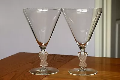 Buy Pair Of Rene Lalique STRASBOURG GLASSES, 5083, 15.5 Cm High, First Made In 1926. • 295£