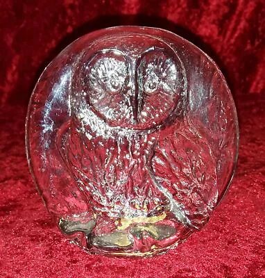Buy Wedgewood Glass England Owl Figurine Paperweight Collectable 4 . Ref00017 • 14.13£