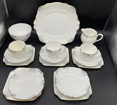 Buy English Bone China Art Deco Part Tea Set 16 Pieces • 19.45£