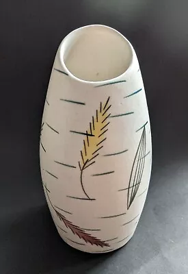 Buy Vintage/1950s Vulcan Ware Pottery Vase With Leaf Motifs Asymmetric Rim MCM • 9.99£