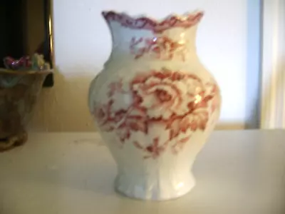 Buy Colonial Pottery Vase Peonies Stoke England 5 1/2  • 38.52£