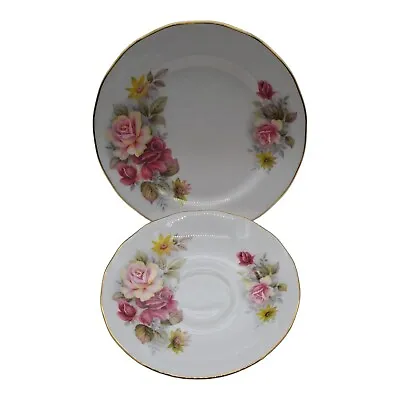 Buy Queen Anne Single Tea Side Plate And Saucer Replacements Pattern 8517 Bone China • 6.89£