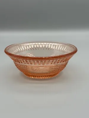 Buy Vintage Pink Depression Pressed Glass Bowl • 7£