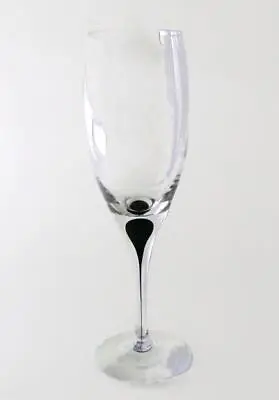 Buy Orrefors INTERMEZZO BLACK White Wine Glass Or Goblet, 8  Tall Black Stem • 43.21£