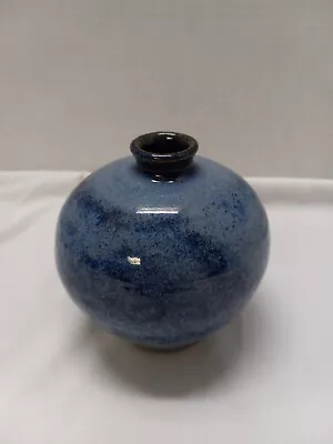 Buy Art Pottery Blue Glaze Ceramic Bud Vase • 26.45£