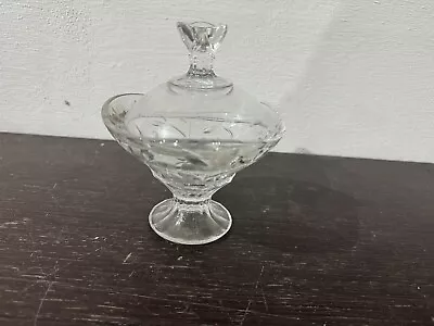 Buy Vintage Cut Glass Ornamental Mantle Vase Pot With Lid • 7.19£