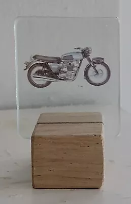 Buy Stained Glass Triumph Trident Classic Motorbike Sun Catcher & Display Base • 15£