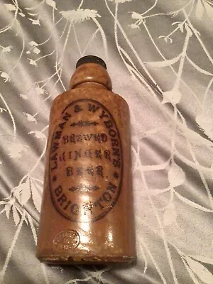Buy Rare Vintage Bourne Denby Stoneware Ginger Beer Bottle Lawman & Wyborns Brighton • 8£