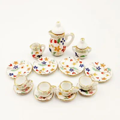 Buy 15x Dolls House Miniature 1:12TH Scale Tea Set Dining Room Kitchen Accessories • 7.67£