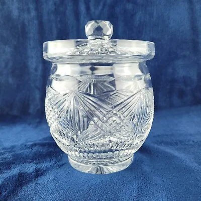 Buy Vintage Tyrone Irish Hand Cut Crystal Biscuit Barrel Jar Slieve Donard Pattern • 48.66£