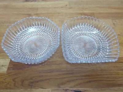 Buy Vintage Glass Sweet Dish/Bowls X 2 • 8£