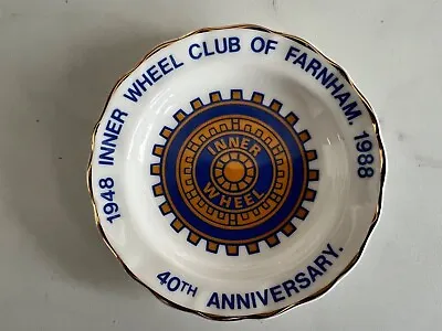 Buy Rotary Club Inner Wheel Club Of Farnham  40 Anniversary Fenton Bone China Plate  • 4£