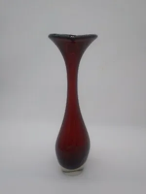 Buy Scandinavian, Vintage,Trumpet Red Vase Of Bö Borgstrom For ÅSEDA • 32£