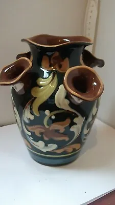 Buy Aller Vale Pottery Torquay Udder  Posey Vase  Blue With Scroll 16 Cm • 34£
