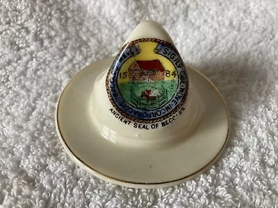 Buy Vintage Arcadian China Seal Of Beccles Suffolk Crest Crested Ww1 Colonial Hat • 4£