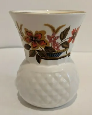 Buy Vtg Royal Stafford Bone China Made In England Small Vase Orange Flowers Textured • 8.50£
