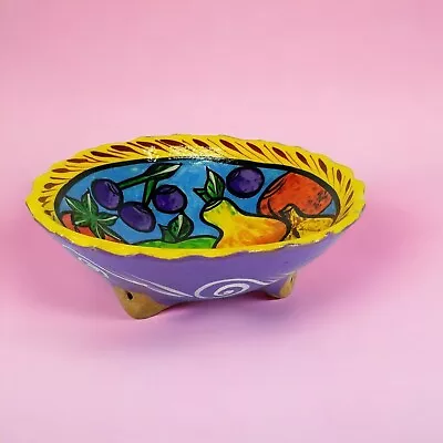 Buy Hand Painted Talavera Pottery Fruit Bowl Mexican Souvenir Signed Trinket Dish • 17.74£