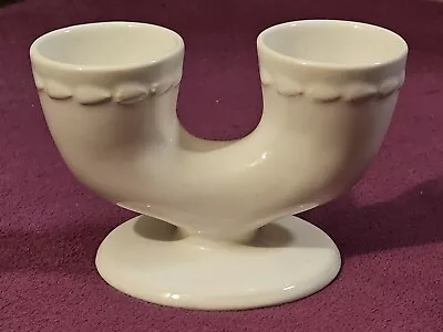 Buy Vintage Carlton Ware Gourmet White Porcelain Double Twin Egg Cup Holder • 4.99£