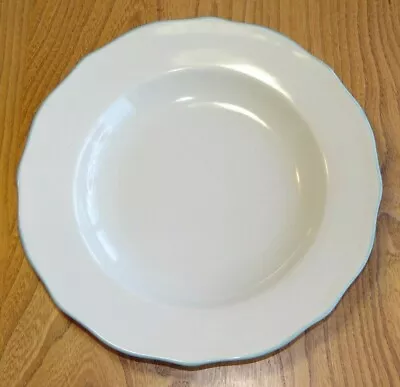 Buy Queen's JAMIE OLIVER Bowl Or Soup Plate Rimmed - Pale Blue Rim & Reverse. . . • 9.95£