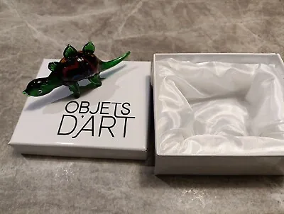 Buy New Rare Green Glass Dinosaur No 63212 By Objects D'art Perfect Condition + Box • 6.20£