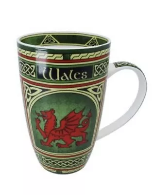 Buy WELSH DRAGON  BISTRO MUG ,Wales Cymru Celtic Weave Design. Attractive Gift • 9.95£