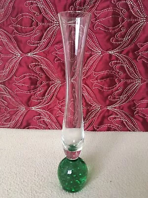Buy Vintage Aseda Glasbruk Swedish Art Glass Vase Emerald Green Controlled Bubble • 17.85£