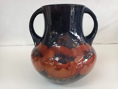 Buy Vintage Moorcraft Vase Large Poppy  Twin Handle Ochre Poppy Antique Vase 1920's • 595£