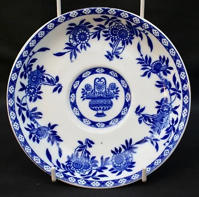 Buy Antique Vintage Samuel Radford Fenton Large Blue & White Saucer • 6.99£