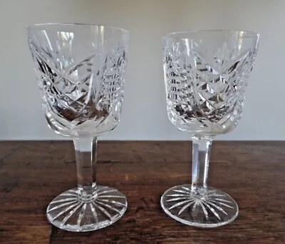 Buy A Pair Of Waterford Crystal Glass Clare Pattern Port Wine Glasses 4 1/4 Inches • 14.99£