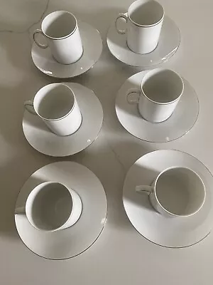 Buy Thomas Germany  Medaillon  White With Fine Platinum Silver  - Cup And Saucer . • 3.50£