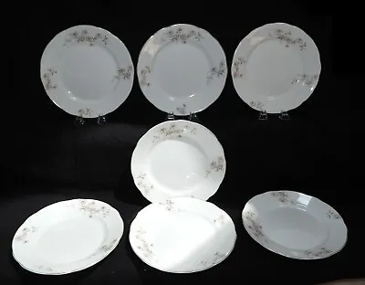 Buy LOT Of 7 1880 Antique John Maddock & Sons Royal Vitreous Dinner Plates Floral • 26.98£