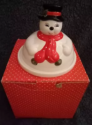 Buy Christmas Snowman Pottery Cheese Dish Cloche Christmas Pudding Boxed • 18.69£