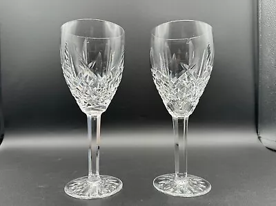 Buy Gorgeous Pair Of WATERFORD CRYSTAL Araglin Wine Glasses Crafted In Ireland MINT • 140.80£