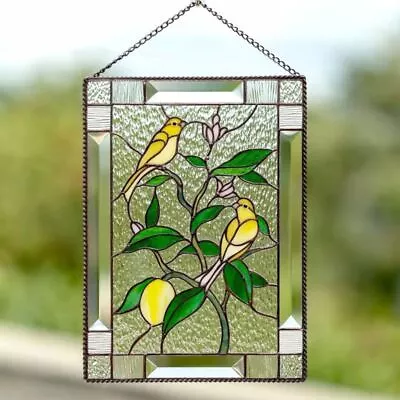 Buy Stained Pendant Bird Species Window Hangings Stained Glass Sun Catcher • 9.42£