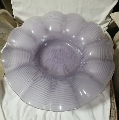 Buy Large ,Depression Glass ,Lilac Colored Snack Tray • 12.28£
