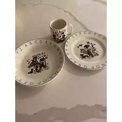 Buy Lord Nelson Vintage Pottery Set Of 3 Bowl, Cup, & Plate Nursery Rhyme England • 19.26£