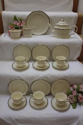 Buy 13 Vintage Minton Tea Set Inc Tea Pot 22 Pieces Cream & Gilt Unused Bridal Veil • 150£