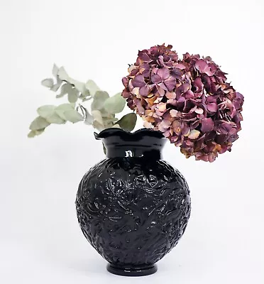 Buy Black Glass Vase - Edvin Ollers - Elme Glassworks, Sweden 1930s • 200.15£