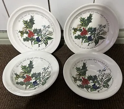 Buy 4 Piece Portmeirion The Holly And The Ivy 2x Tea Plate  18.5 CM Plus 2 X Bowls • 25£